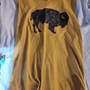 Next Level Apparel Womens Yellow Buffalo Tank Top